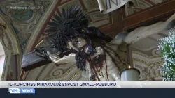 Il-Kurċifiss Mirakoluż espost fil-Knisja ta' Ġieżu fil-Belt Valletta