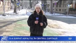 Asfalt surpat pe strada 31 August din Chișinău
