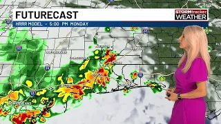 Severe risk today as a complex of storms barrel in this afternoon