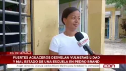 Fuertes aguaceros desvelan la vulnerabilidad y mal estado de una escuela en Pedro Brand