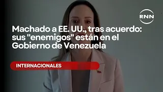 Machado to the U.S., after agreement: your "enemies" are in the Venezuelan Government