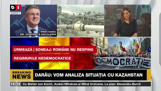 Ministrul Irineu Darău,după ce Kazahstan a oprit livrările de petrol:"Nu există niciun risc imediat"