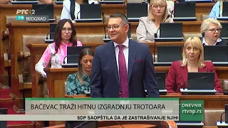 Bačevac: Putevi Srbije da hitno nastave izgradnju trotoara u Muru i Selakovcu