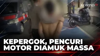 Caught Stealing a Motorcycle, Thief Beaten by Angry Mob in Malang | BORGOL