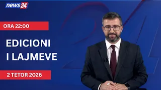 02 Tetor 2026 Edicioni i Lajmeve në News24 në studio Renaldo Salianji (Ora 22:00)