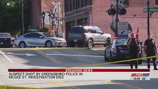 Suspect shot by police after downtown Greensboro shooting dies