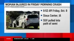 Sioux Center woman taken to hospital after collision with truck