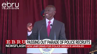 President Ruto unveils kenya police service new uniform. #ebrunews