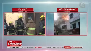Firefighters struggle to control fire in downtown Tegucigalpa