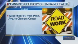 Milling and paving project to come to Elmira next week