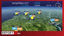 Vranësira të dendura, kthjellime e reshje shiu, parashikimi i motit 2 shkurt 2026 Vranësira të dendura, kthjellime e reshje shiu, parashikimi i motit 2 shkurt 2026