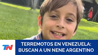 Buscan a un nene argentino entre los escombros de un edificio tras los terremotos en Venezuela