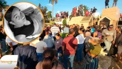 Entre policías y dolientes, sepultan a joven ultimada por su hermana en SFM