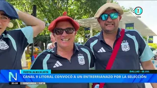 Canal 9 Litoral organized an "Entrerrianazo" in Dallas to support the National Team