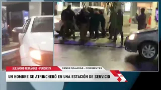 ALEJANDRO FERNANDEZ, JOURNALIST FROM SALADAS - A MAN BARRICADED HIMSELF IN A GAS STATION