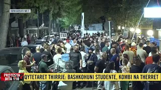 Protestuesit rrethojnë Komisariatin Nr. 1/ Thirrje për lirimin e të ndaluarve: Lironi qytetarët!