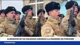Flag Oath ceremony in Porvenir brings together 130 soldiers and families from across Chile