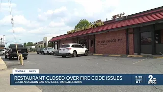 Golden Dragon Bar & Grill temporarily closed due to fire code violations