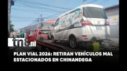 Activan Plan Vial 2026 en Chinandega: grúas retiran vehículos mal estacionados