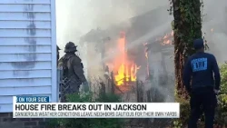 Jackson fire spreads to trees amid dry, windy conditions