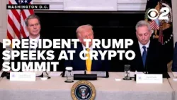 President Trump speaks during the White House "Crypto Summit."