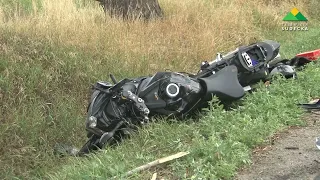 Mleczna. Air ambulance responds to accident on Route 8