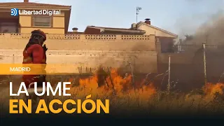 Navas del Rey | Maniobras de la UME para frenar el avance del incendio