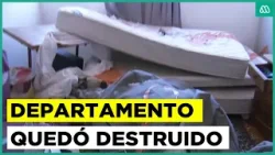 Vecinos destrozaron por completo su departamento: Dejaron daños estructurales
