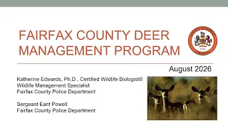 2026-2027 Deer Management Program Presentation