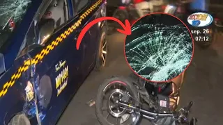 Motociclista lesionado tras choque con taxi que irrespetó alto en Managua