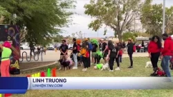 Meteorologist Linh Truong Stops by the Neon Dog Walk