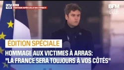 L'hommage aux victimes du terrorisme à Arras avec le Premier Ministre Gabriel Attal