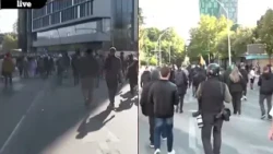 Top Channel/ ‘Protestuesit hedhin gurë drejt PS, tensionohet situata, policia ndërhyn dhe...