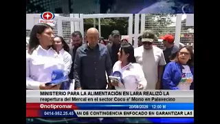 Mercal store reopens in the Coco e Mono community of Palavecino municipality.