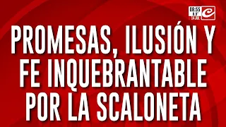 Promesas, ilusión y fe: la gente se acerca a las iglesias a pedir por la Scaloneta
