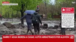 Emergency teams conduct rescues for people trapped by mudslide
