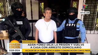 Adán Fúnez leaves prison and returns home under house arrest