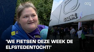 Bente legt in rolstoelbakfiets Elfstedentocht af om aandacht te vragen voor hulphonden