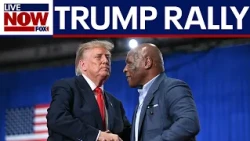 Trump brings Mike Tyson on stage during rally for Bruce Blakeman