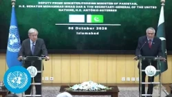 UN Chief & Pakistan - Joint Stakeout in Pakistan | United Nations
