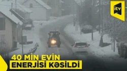 Sloveniyaya yağan qar fəsadlara yol açdı: nəqliyyatın hərəkəti dayandı Sloveniyaya yağan qar fəsadlara yol açdı: nəqliyyatın hərəkəti dayandı