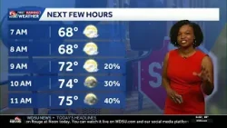 В понедельник в Новом Орлеане ожидается теплая погода, высокая влажность и вероятность дождя.