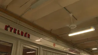 Új mennyezeti ventilátorok a Budai utcai piaccsarnokban