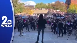 Crowd of students protest Cornell's response to gang rape complaint