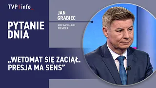 Jan Grabiec: The veto-machine is jammed. Pressure makes sense | QUESTION OF THE DAY