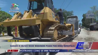 Balfate, Colón Municipality receives heavy machinery for municipal projects