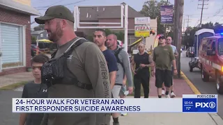 24-hour walk across NJ raises awareness of veteran, first responder suicide