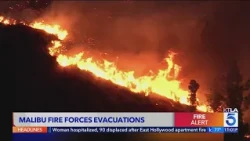 Malibu fire forces evacuations, burns 200 acres