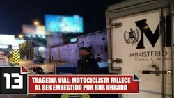 Tragedia vial: motociclista fallece al ser embestido por bus urbano