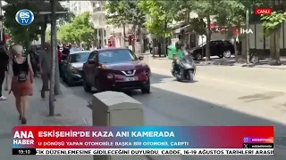 Moment of accident in Eskişehir caught on camera
